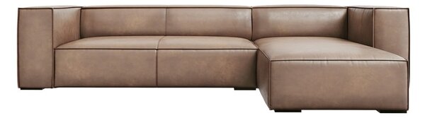 Svijetlosmeđa kožna kutna garnitura (desni kut) Madame - Windsor & Co Sofas