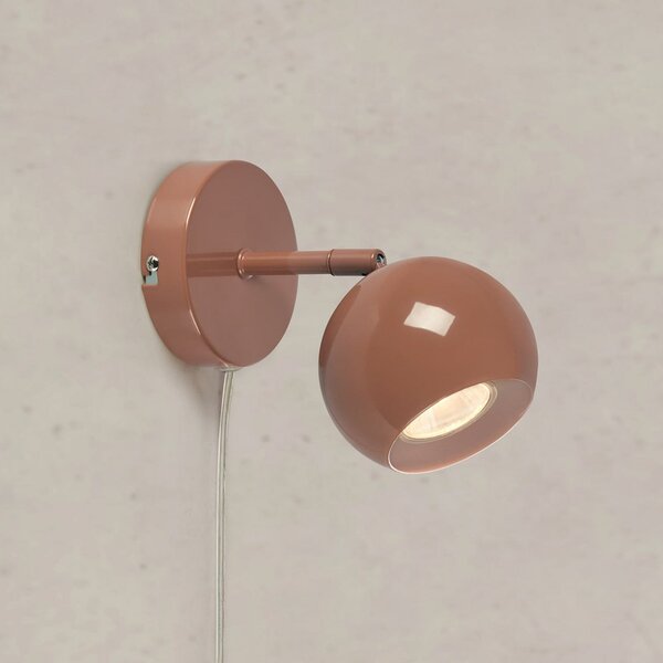 Markslöjd Zidna lampa Pop, smeđa, širina 10 cm, metalna, Smeđa / hrđa, Dnevni boravak/blagovaonica, Metal