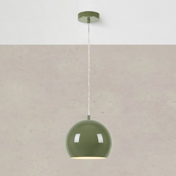 Markslöjd Viseća lampa Pop, Ø 20 cm, zelena, metalna, prigušiva, Zelena, Dnevni boravak/blagovaonica, Metal