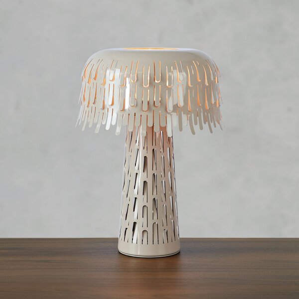 Markslöjd Stolna lampa Verbera, siva, visina 38 cm, metalna, Sivo, Dnevni boravak/blagovaonica, Metal