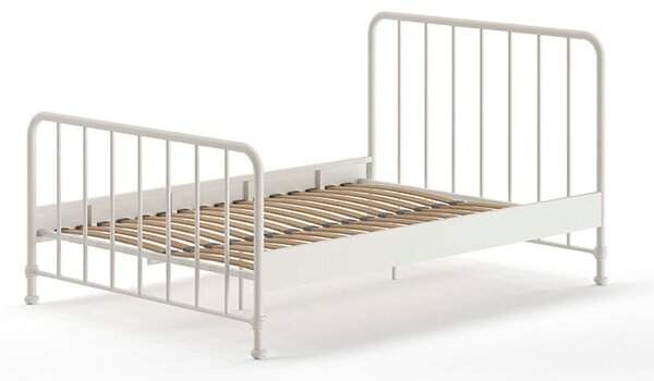 Bijeli metalni bračni krevet s podnicom 140x200 cm BRONXX – Vipack