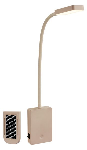 Briloner LED stolna lampa na baterije Cielo, bež, visina 56 cm, plastika, prigušiva, Bež, Dnevni boravak/blagovaonica, Plastika