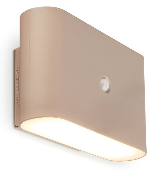 Briloner LED zidna lampa na baterije Chat, bež, 16 cm, plastika, senzor, Bež, Dnevni boravak/blagovaonica, Plastika, Zidni kvadrat