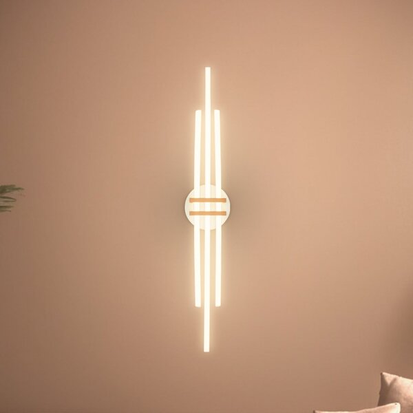 Briloner LED stropna svjetiljka Tinka, svijetlosiva/smeđa, duljina 98 cm, Sivo, Dnevni boravak/blagovaonica, Metal