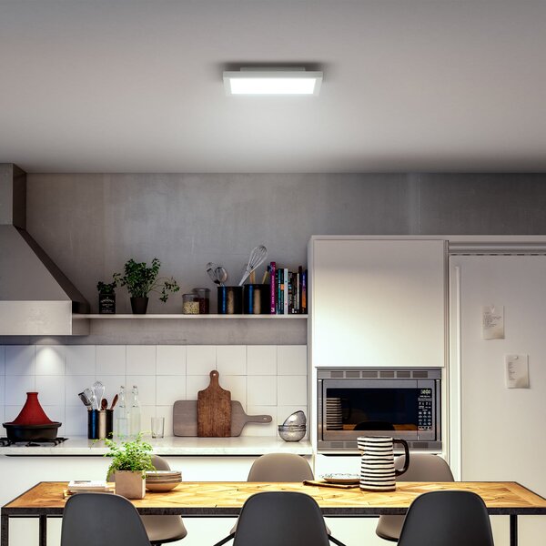 Philips Hue White Ambiance Aurelle LED panel, 30x30 cm, bijela, prigušiva, Bijela, Dnevni boravak/blagovaonica, Metal