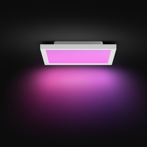 Philips Hue LED panel White & Color Ambiance Surimu, 30x30cm, prigušiva, Bijela, Dnevni boravak/blagovaonica, Aluminij