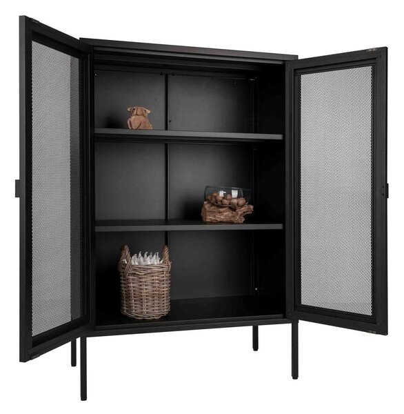 Crna metalna vitrina 80x120 cm Melbourne – House Nordic