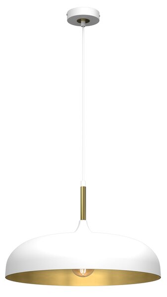 LINCOLN WHITE/GOLD viseća lampa 1xE27 45cm