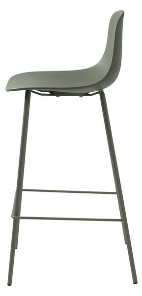 Kaki zelena plastična barska stolica (visine sjedala 67,5 cm) Whitby – Unique Furniture