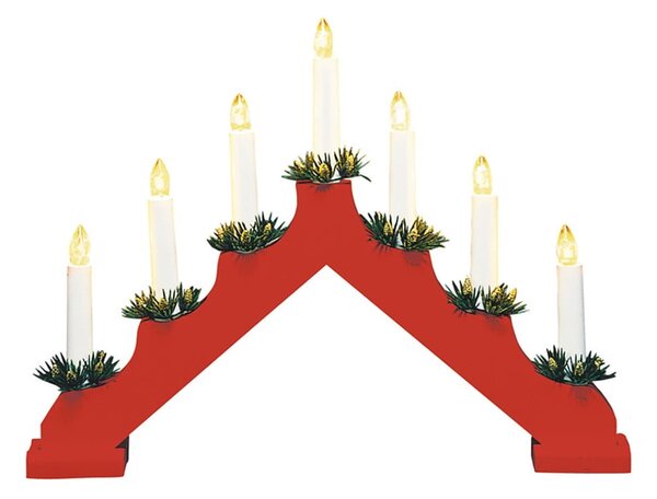 Crveni svjetlosni ukras s božićnim motivom Ola – Markslöjd