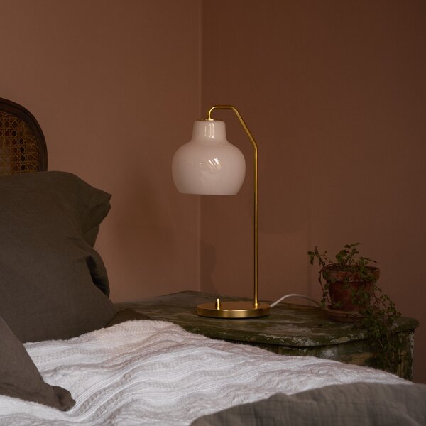 Louis Poulsen Stolna lampa VL Ring Crown, bijela/mesing, E14, Zlato / mjed, Dnevni boravak/blagovaonica, Mjed