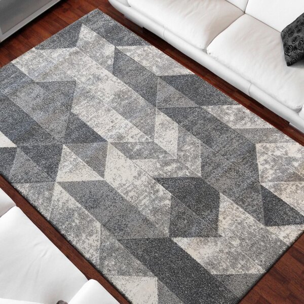Sivi tepih s modernim uzorkom Širina: 200 cm | Duljina: 290 cm