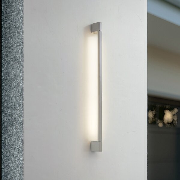 Lindby LED vanjska zidna svjetiljka Neano, 90 cm, kameno siva, IP54, Sivo, Aluminij