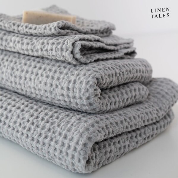 Svijetlo sivi ručnici i kuhinjske krpe u setu od 3 kom Honeycomb - Linen Tales