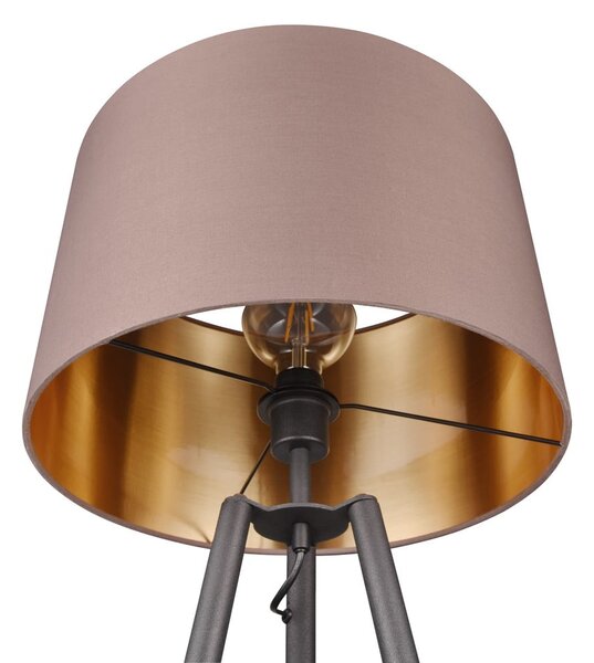 Crna stojeća svjetiljka s policom (visina 152 cm) Colette – Reality