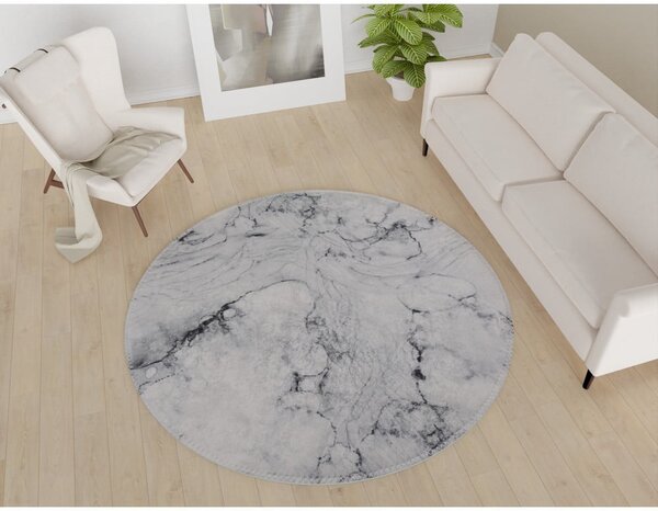 Svijetlo sivi perivi okrugli tepih ø 80 cm – Vitaus