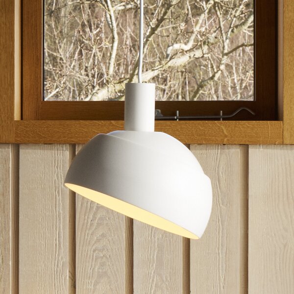 Louis Poulsen viseća svjetiljka FJ Elements, bijela, Ø 25 cm, E27, prigušiva, Bijela, Dnevni boravak/blagovaonica, Aluminij