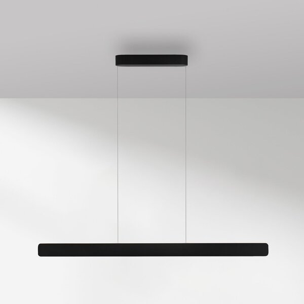 Paul Neuhaus LED viseća svjetiljka Q-Stretto, crna, 120 cm, prigušiva, Crno, Dnevni boravak/blagovaonica, Metal