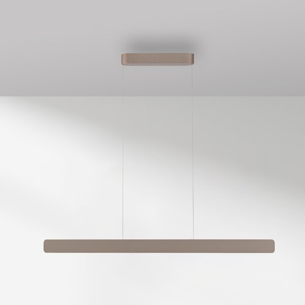 Paul Neuhaus LED viseća svjetiljka Q-Stretto, brončana, 120 cm, prigušiva, Bronca / stari mesing, Dnevni boravak/blagovaonica, Metal