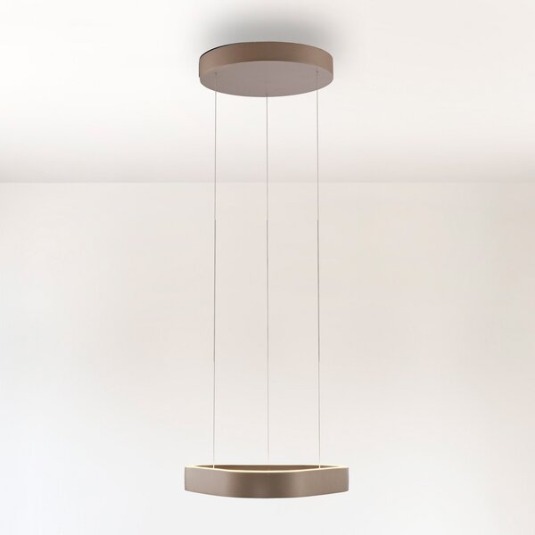 Paul Neuhaus LED viseća svjetiljka Q-Stretto, brončana, 40,8 cm, prigušiva, Bronca / stari mesing, Dnevni boravak/blagovaonica, Metal