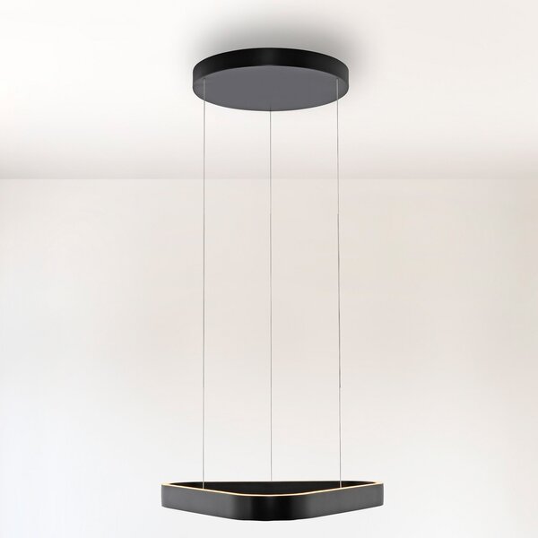 Paul Neuhaus LED viseća svjetiljka Q-Stretto, crna, 60 cm, prigušiva, Crno, Dnevni boravak/blagovaonica, Metal