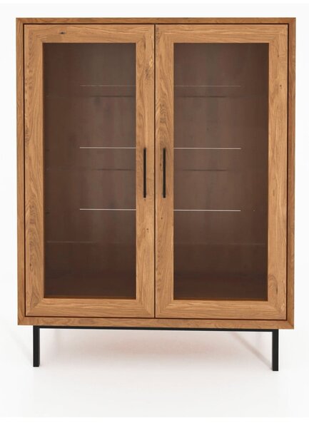 Vitrina od hrastovog drveta u prirodnoj boji 97x125 cm Abies - The Beds