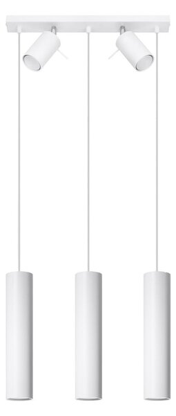 Bijela viseća lampa s metalnim sjenilom 45x5 cm Etna - Nice Lamps