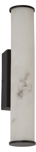 Searchlight LED zidna lampa za kupaonicu Wales crna/mramorna 35 cm čelik/smola, prigušiva, Ljubičasta, kupaonica, Metal
