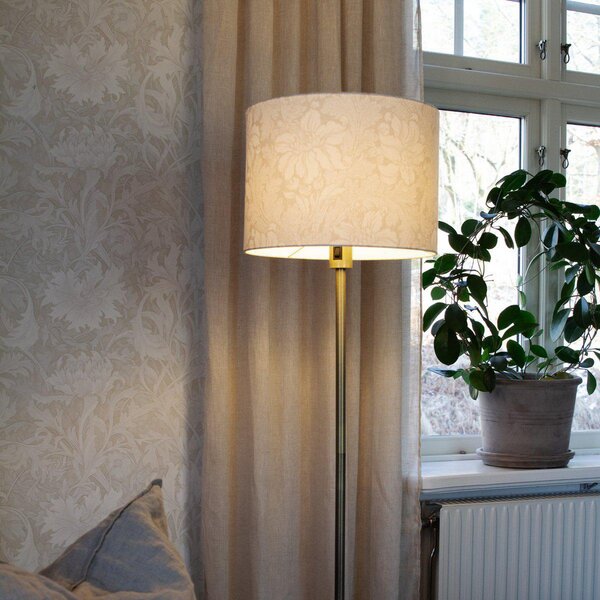 PR Home Amy podna lampa, bež/zlatna, visina 150 cm, tekstil, E27, Zlato / mjed, Dnevni boravak/blagovaonica, Tkanina / tekstil