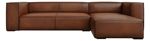 Konjak smeđa kožna kutna garnitura (desni kut) Madame - Windsor & Co Sofas
