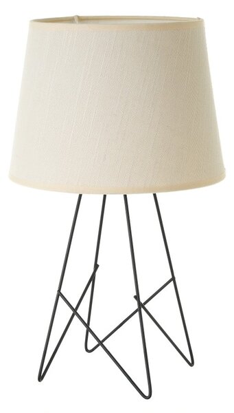Crna/krem stolna lampa s tekstilnim sjenilom (visina 38,5 cm) – Casa Selección