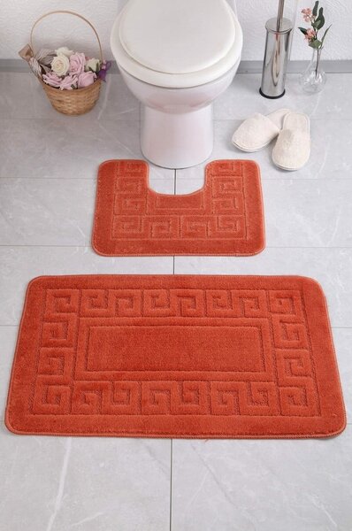 Narančaste WC kupaonske prostirke u setu od 2 kom Ethnic - Foutastic