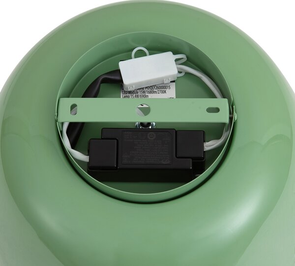 Retro stropna svjetiljka zelena s bijelom unutrašnjosti - Vera