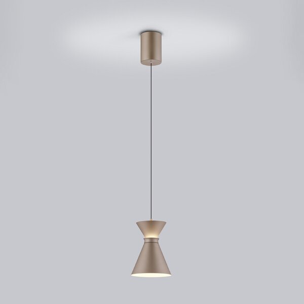 Helestra LED viseća svjetiljka LUK, smeđa, 1 žarulja, prigušljiva, prigušiva, Smeđa / hrđa, Kuhinja, Aluminij