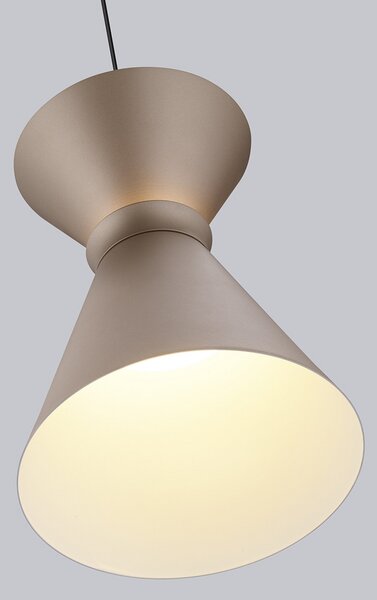 Helestra LED viseća svjetiljka LUK, smeđa, 1 žarulja, prigušljiva, prigušiva, Smeđa / hrđa, Kuhinja, Aluminij