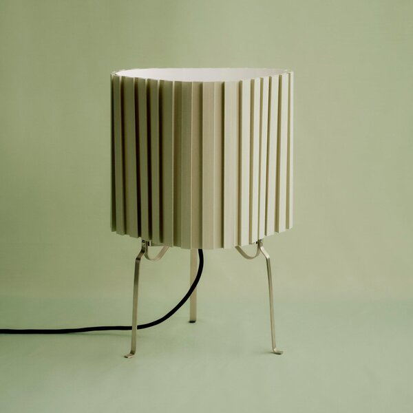 HAY Stolna lampa Hay Canelé, zelena, visina 37 cm, E14, tkanina, Zelena, Dnevni boravak/blagovaonica, Tkanina / tekstil