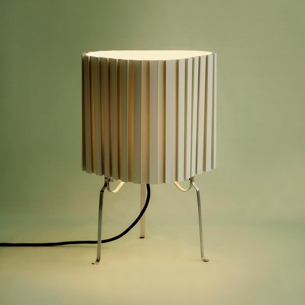 HAY Stolna lampa Hay Canelé, zelena, visina 37 cm, E14, tkanina, Zelena, Dnevni boravak/blagovaonica, Tkanina / tekstil