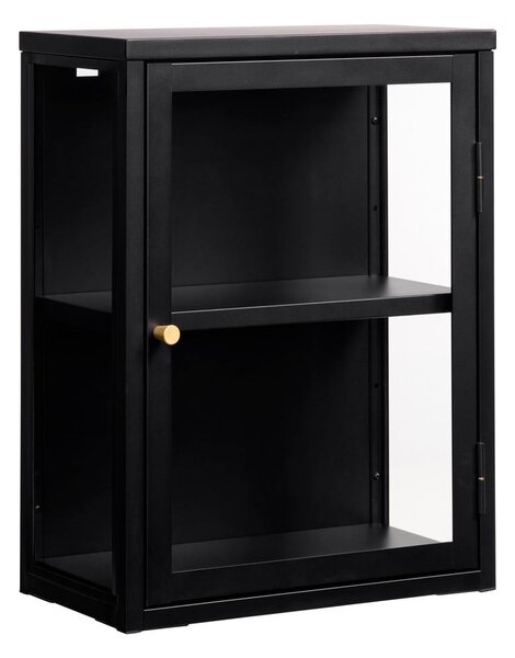 Crna metalna viseća vitrina 45x60 cm Carmel – Unique Furniture