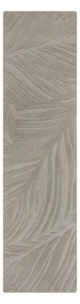 Svijetlo siva vunena staza 60x230 cm Lino Leaf - Flair Rugs