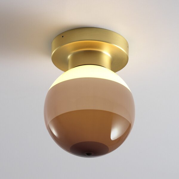 MARSET LED zidna svjetiljka s kratkim svjetlom A2, smeđa/mesing, prigušiva, Smeđa / hrđa, Dnevni boravak/blagovaonica, Metal, Metak