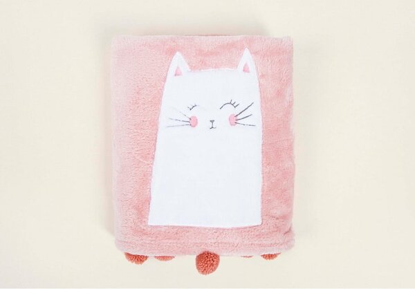 Ružičasta pamučna deka za bebe 75x120 cm Kitty – Mijolnir