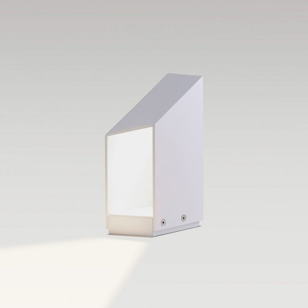 MARSET LED svjetiljka na postolju Domus, visina 26 cm, bijela, aluminij, prigušiva, Bijela, Aluminij