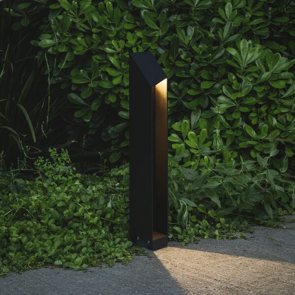 MARSET LED svjetiljka na postolju Domus, visina 55 cm, crna, aluminij, prigušiva, Crno, Aluminij