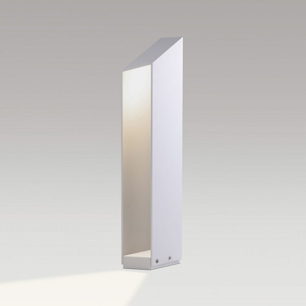 MARSET LED svjetiljka na postolju Domus, visina 55 cm, bijela, aluminij, prigušiva, Bijela, Aluminij