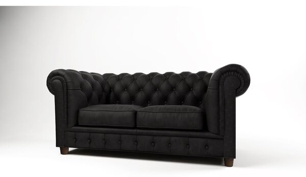 Sofa crni baršun 184 cm Cambridge - Ropez