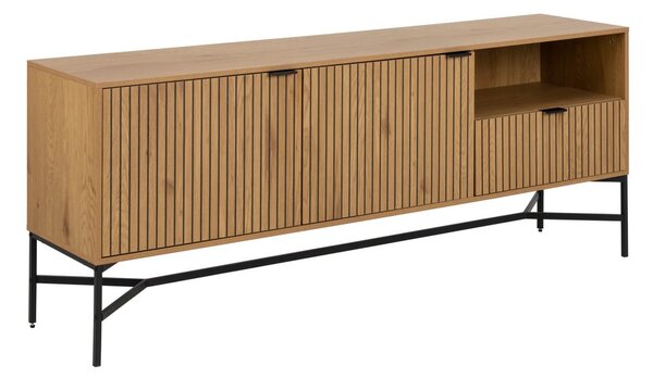 Niska komoda u dekoru hrasta u prirodnoj boji 180x70 cm Jaipur – Actona