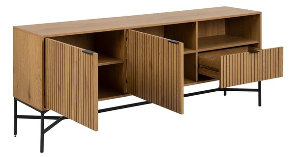 Niska komoda u dekoru hrasta u prirodnoj boji 180x70 cm Jaipur – Actona