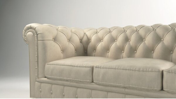 Krem baršunasta sofa 230 cm Cambridge - Ropez