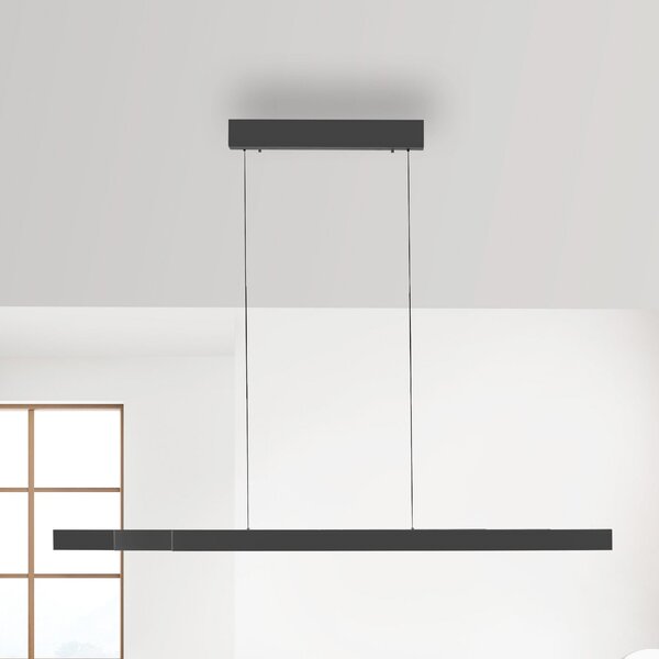 Paul Neuhaus LED viseća svjetiljka Adriana Square, siva, gore/dolje, prigušiva, Sivo, Dnevni boravak/blagovaonica, Aluminij