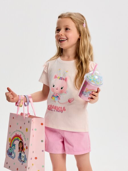 Sinsay - Šalica Gabby's Dollhouse s poklopcem i slamkom